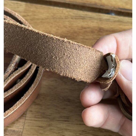 Women’s Leather Belt Tan Size XL (SEE MEASUREMENTS) Boho Western Cowgirl Casual main image 6